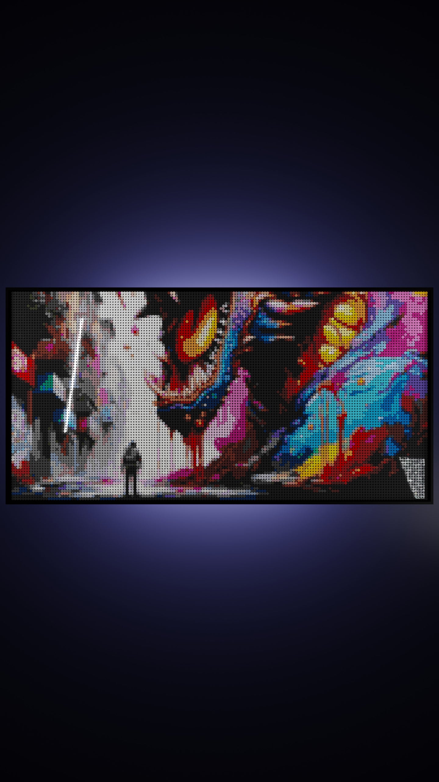 Galactic Seraph LEGO® Style mosaic pixel art design for display
